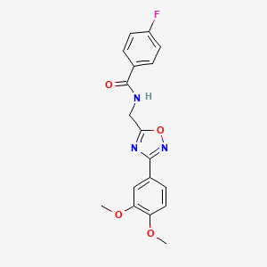 N-{[3-(3,4-dimethoxyphenyl)-1,2,4-oxadiazol-5-yl]methyl}-4-fluorobenzamide