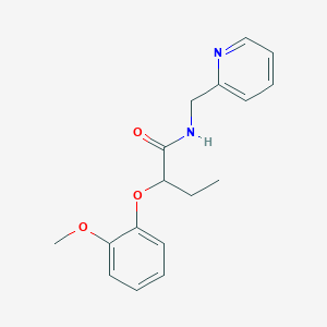 molecular formula C17H20N2O3 B4425223 2-(2-methoxyphenoxy)-N-(2-pyridinylmethyl)butanamide 