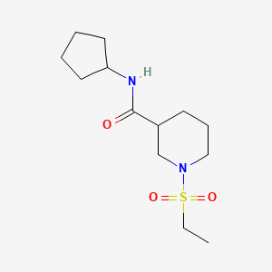 molecular formula C13H24N2O3S B4425241 N-cyclopentyl-1-(ethylsulfonyl)-3-piperidinecarboxamide 