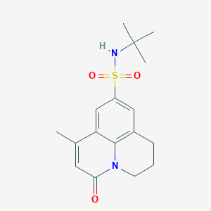 molecular formula C17H22N2O3S B4425248 N-(tert-butyl)-7-methyl-5-oxo-2,3-dihydro-1H,5H-pyrido[3,2,1-ij]quinoline-9-sulfonamide 