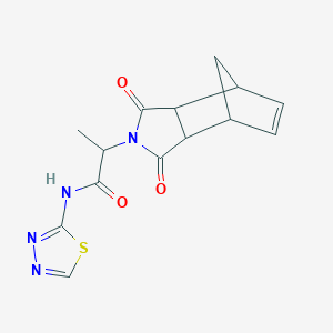 2-(3,5-dioxo-4-azatricyclo[5.2.1.0~2,6~]dec-8-en-4-yl)-N-1,3,4-thiadiazol-2-ylpropanamide