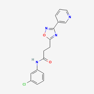 N-(3-chlorophenyl)-3-[3-(3-pyridinyl)-1,2,4-oxadiazol-5-yl]propanamide