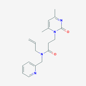 molecular formula C18H22N4O2 B4425305 N-allyl-3-(4,6-dimethyl-2-oxopyrimidin-1(2H)-yl)-N-(pyridin-2-ylmethyl)propanamide 