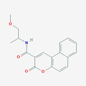 molecular formula C18H17NO4 B4425309 N-(2-methoxy-1-methylethyl)-3-oxo-3H-benzo[f]chromene-2-carboxamide 