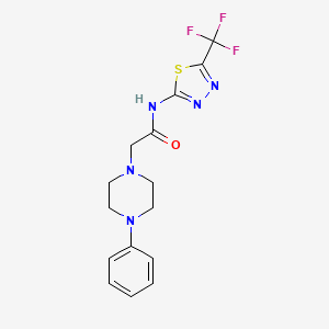 2-(4-phenylpiperazin-1-yl)-N-[5-(trifluoromethyl)-1,3,4-thiadiazol-2-yl]acetamide