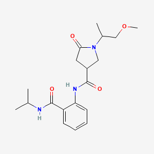 N-{2-[(isopropylamino)carbonyl]phenyl}-1-(2-methoxy-1-methylethyl)-5-oxo-3-pyrrolidinecarboxamide