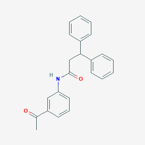 molecular formula C23H21NO2 B442539 N-(3-acetylphenyl)-3,3-diphenylpropanamide 