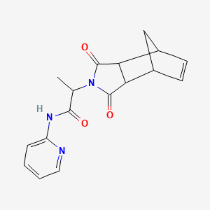 molecular formula C17H17N3O3 B4425420 2-(3,5-dioxo-4-azatricyclo[5.2.1.0~2,6~]dec-8-en-4-yl)-N-2-pyridinylpropanamide 