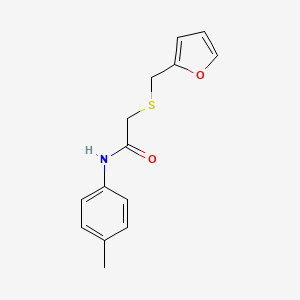 molecular formula C14H15NO2S B4425482 2-[(2-furylmethyl)thio]-N-(4-methylphenyl)acetamide 