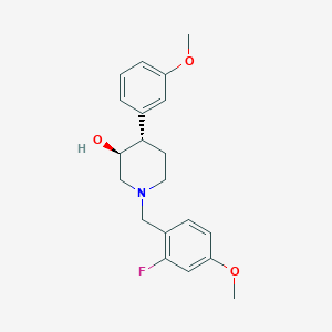 molecular formula C20H24FNO3 B4425524 (3S,4S)-1-[(2-fluoro-4-methoxyphenyl)methyl]-4-(3-methoxyphenyl)piperidin-3-ol 