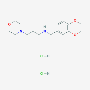 molecular formula C16H26Cl2N2O3 B4425593 N-(2,3-dihydro-1,4-benzodioxin-6-ylmethyl)-3-morpholin-4-ylpropan-1-amine;dihydrochloride 