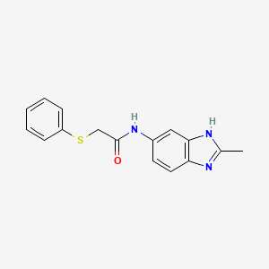 N-(2-methyl-1H-benzimidazol-6-yl)-2-(phenylthio)acetamide