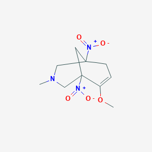 molecular formula C10H15N3O5 B442565 6-Methoxy-3-methyl-1,5-dinitro-3-azabicyclo[3.3.1]non-6-ene CAS No. 24543-28-0