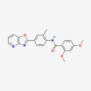 molecular formula C22H19N3O4 B4425656 2,4-dimethoxy-N-(2-methyl-4-[1,3]oxazolo[4,5-b]pyridin-2-ylphenyl)benzamide 