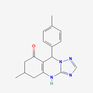 6-methyl-9-(4-methylphenyl)-5,6,7,9-tetrahydro[1,2,4]triazolo[5,1-b]quinazolin-8(4H)-one