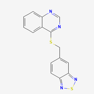 molecular formula C15H10N4S2 B4425683 4-[(2,1,3-benzothiadiazol-5-ylmethyl)thio]quinazoline 