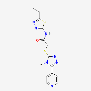 N-(5-ethyl-1,3,4-thiadiazol-2-yl)-2-{[4-methyl-5-(4-pyridinyl)-4H-1,2,4-triazol-3-yl]thio}acetamide