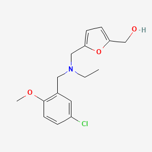 molecular formula C16H20ClNO3 B4425708 (5-{[(5-chloro-2-methoxybenzyl)(ethyl)amino]methyl}-2-furyl)methanol 