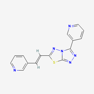 molecular formula C15H10N6S B4425712 3-(3-pyridinyl)-6-[2-(3-pyridinyl)vinyl][1,2,4]triazolo[3,4-b][1,3,4]thiadiazole 