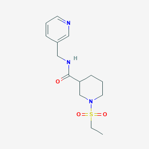 molecular formula C14H21N3O3S B4425720 1-(ethylsulfonyl)-N-(3-pyridinylmethyl)-3-piperidinecarboxamide 