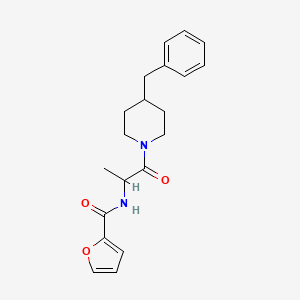 molecular formula C20H24N2O3 B4425727 N-[1-(4-benzylpiperidin-1-yl)-1-oxopropan-2-yl]furan-2-carboxamide 