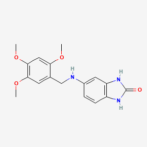 molecular formula C17H19N3O4 B4425747 5-[(2,4,5-trimethoxybenzyl)amino]-1,3-dihydro-2H-benzimidazol-2-one 