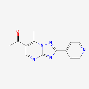 1-[7-Methyl-2-(pyridin-4-yl)[1,2,4]triazolo[1,5-a]pyrimidin-6-yl]ethanone