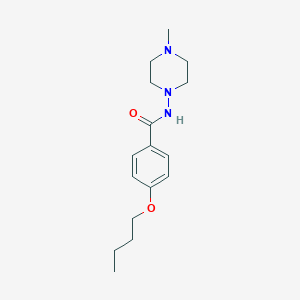 molecular formula C16H25N3O2 B442578 4-butoxy-N-(4-methyl-1-piperazinyl)benzamide 