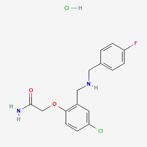 2-[4-Chloro-2-[[(4-fluorophenyl)methylamino]methyl]phenoxy]acetamide;hydrochloride