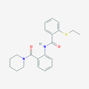 2-(ethylsulfanyl)-N-[2-(piperidin-1-ylcarbonyl)phenyl]benzamide