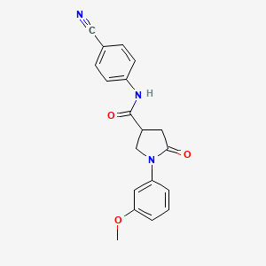 N-(4-cyanophenyl)-1-(3-methoxyphenyl)-5-oxopyrrolidine-3-carboxamide