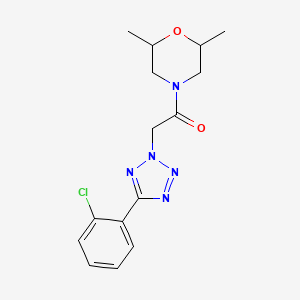 2-[5-(2-CHLOROPHENYL)-2H-1,2,3,4-TETRAZOL-2-YL]-1-(2,6-DIMETHYLMORPHOLIN-4-YL)ETHAN-1-ONE