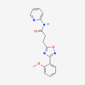 molecular formula C17H16N4O3 B4425811 3-[3-(2-methoxyphenyl)-1,2,4-oxadiazol-5-yl]-N-2-pyridinylpropanamide 