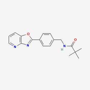 2,2-DIMETHYL-N-[(4-{[1,3]OXAZOLO[4,5-B]PYRIDIN-2-YL}PHENYL)METHYL]PROPANAMIDE