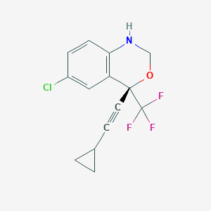 molecular formula C14H11ClF3NO B044259 (4S)-6-Chloro-4-(2-cyclopropylethynyl)-1,4-dihydro-4-(trifluoromethyl)-2H-3,1-benzoxazine CAS No. 252253-57-9