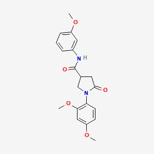 molecular formula C20H22N2O5 B4425909 1-(2,4-dimethoxyphenyl)-N-(3-methoxyphenyl)-5-oxo-3-pyrrolidinecarboxamide 