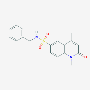 N-benzyl-1,4-dimethyl-2-oxo-1,2-dihydroquinoline-6-sulfonamide