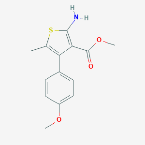 molecular formula C14H15NO3S B442593 Methyl 2-amino-4-(4-methoxyphenyl)-5-methylthiophene-3-carboxylate CAS No. 350989-87-6