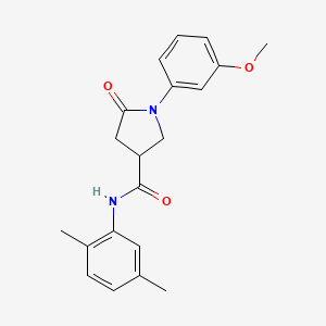 N-(2,5-dimethylphenyl)-1-(3-methoxyphenyl)-5-oxo-3-pyrrolidinecarboxamide