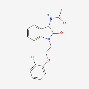 N-{1-[2-(2-chlorophenoxy)ethyl]-2-oxo-2,3-dihydro-1H-indol-3-yl}acetamide