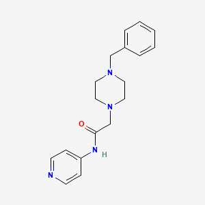 molecular formula C18H22N4O B4425979 2-(4-benzyl-1-piperazinyl)-N-4-pyridinylacetamide 