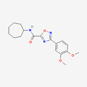 N-cycloheptyl-3-(3,4-dimethoxyphenyl)-1,2,4-oxadiazole-5-carboxamide