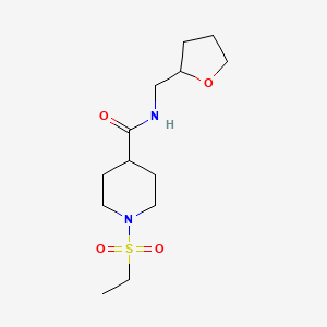 1-(ethylsulfonyl)-N-(tetrahydrofuran-2-ylmethyl)piperidine-4-carboxamide