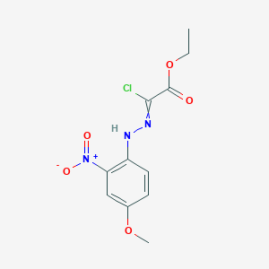 molecular formula C11H12ClN3O5 B044260 Ethyl 2-chloro-2-[(4-methoxy-2-nitrophenyl)hydrazinylidene]acetate CAS No. 119750-09-3