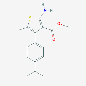 molecular formula C16H19NO2S B442600 Methyl 2-amino-4-(4-isopropylphenyl)-5-methylthiophene-3-carboxylate CAS No. 350990-04-4