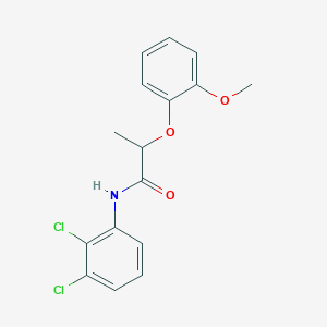 molecular formula C16H15Cl2NO3 B4426006 N-(2,3-dichlorophenyl)-2-(2-methoxyphenoxy)propanamide 