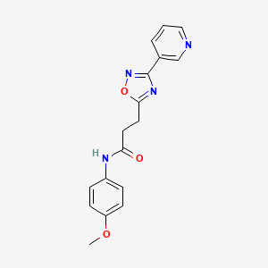 molecular formula C17H16N4O3 B4426012 N-(4-methoxyphenyl)-3-[3-(3-pyridinyl)-1,2,4-oxadiazol-5-yl]propanamide 