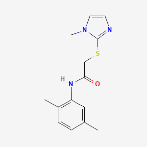 N-(2,5-dimethylphenyl)-2-[(1-methyl-1H-imidazol-2-yl)sulfanyl]acetamide