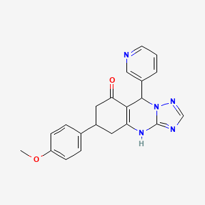 6-(4-methoxyphenyl)-9-(pyridin-3-yl)-5,6,7,9-tetrahydro[1,2,4]triazolo[5,1-b]quinazolin-8(4H)-one