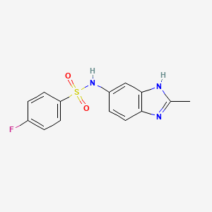 4-fluoro-N-(2-methyl-1H-benzimidazol-5-yl)benzenesulfonamide